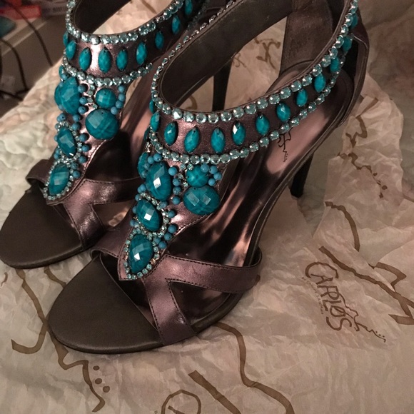 Carlos by Carlos Santana Tango Turquoise Sandals - Picture 4 of 5